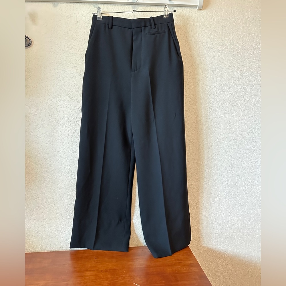 NWT ZARA wide leg black pants XS